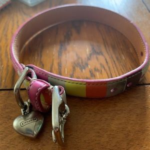 Coach multi color dog collar small 11” - 13”